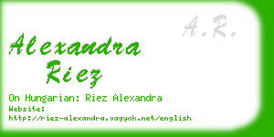 alexandra riez business card